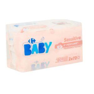 Carrefour Baby Мокри Кърпи Бебешки Сензитив 2х72бр