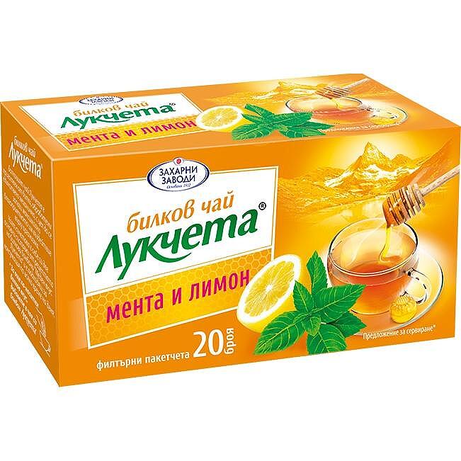 БИЛКОВ ЧАЙ ЛУКЧЕТА ЛАЙКА И МЕНТА 24Г ЗАХАРНИ ЗАВОДИ