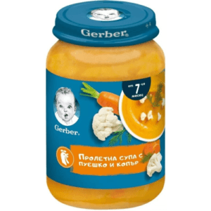 Гербер Детско Пюре Супа Пуйка Копър 190г