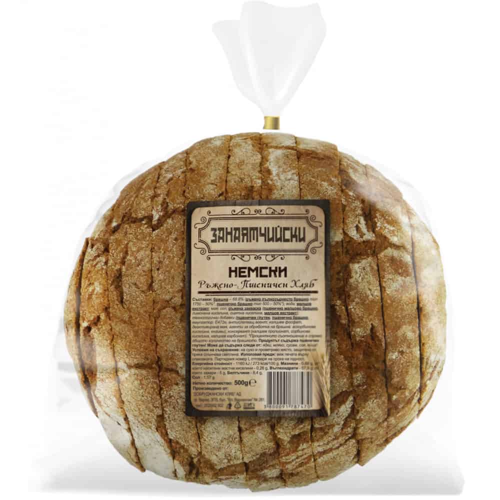 Болярски Хляб Немски Ръжено Пшеничен 500г