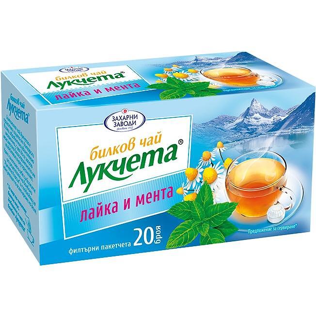 Лукчета Чай 20бр Лайка и Мента Захарни Заводи