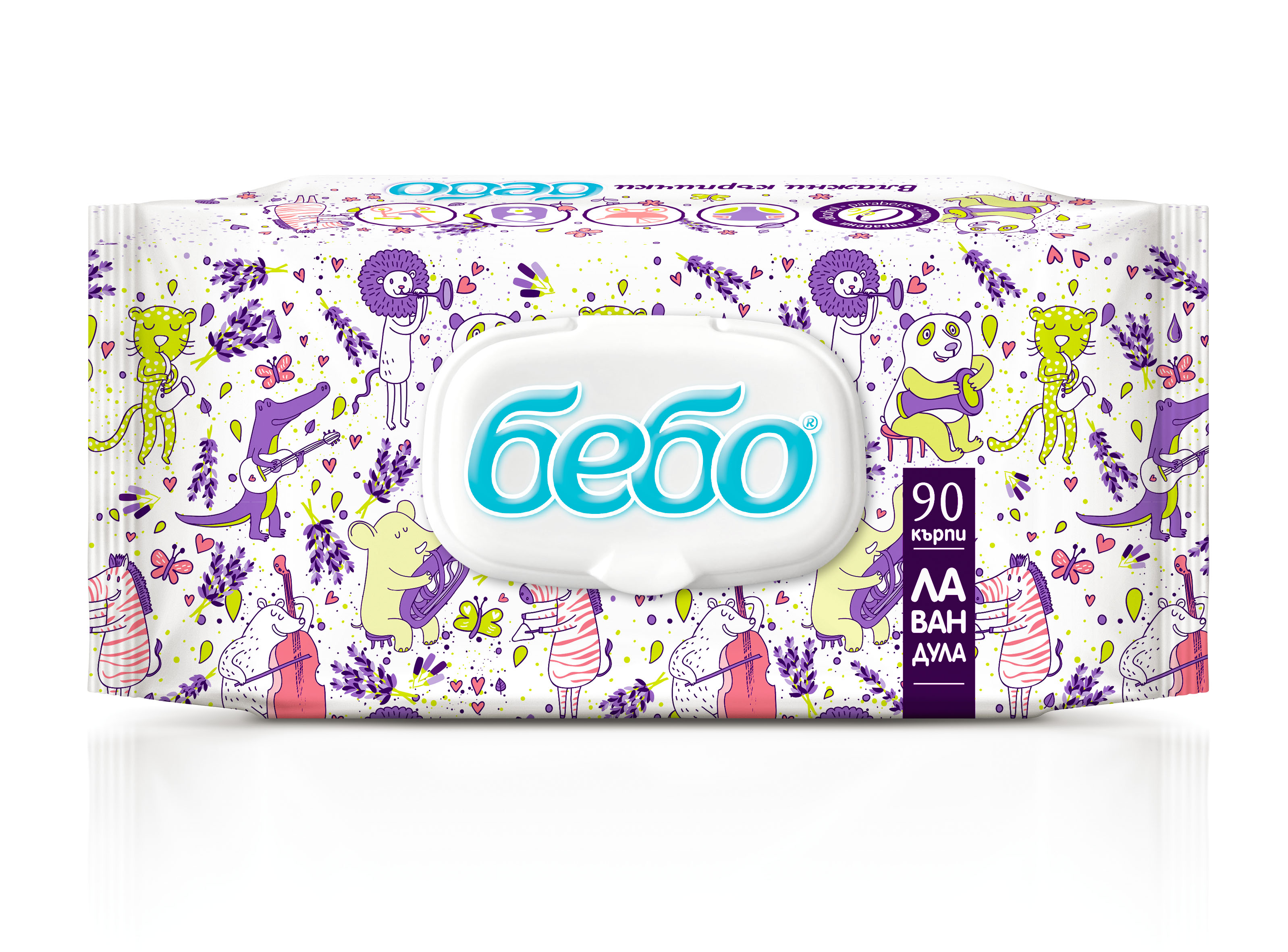 БЕБО кърпи мокри х 90 бр