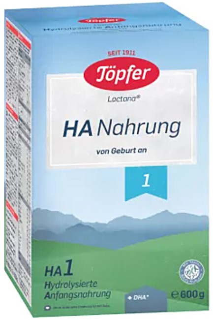 Topfer BIO Бебешко хидролизирано мляко за кърмачета Lactana HA 1 0+ 600 г