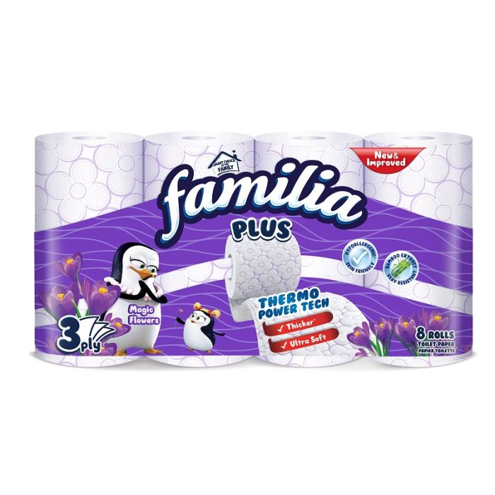Тоал.хартия FAMILIA Magic Fl.3пл 8бр