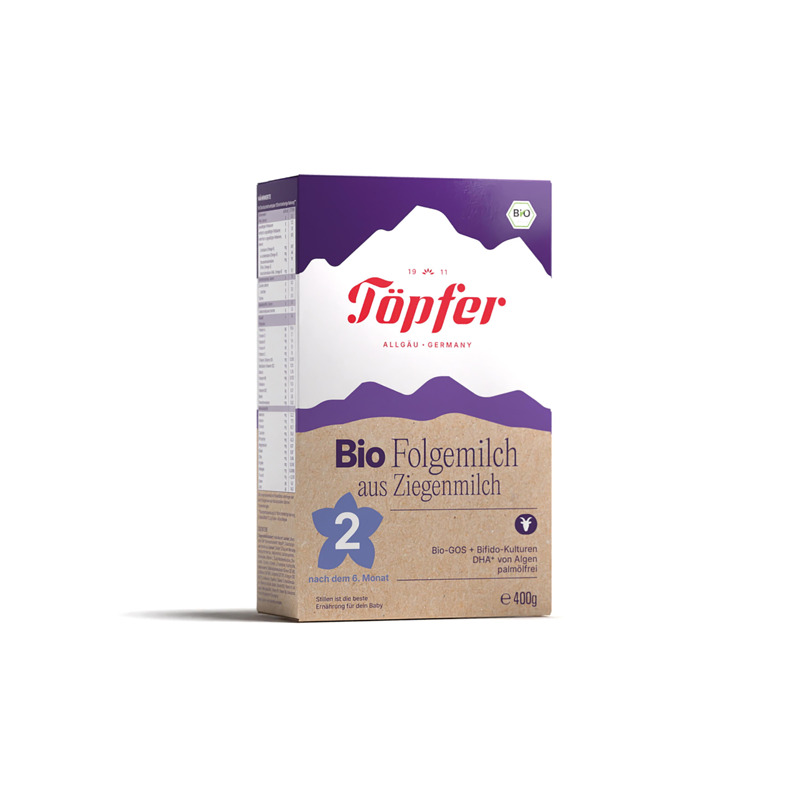 Topfer Lactana BIO Бебешко адаптирано козе мляко 2 6+ 400 гр. DHA ALA